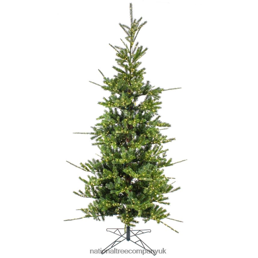 Trees | National Tree Company 10ft Pre-lit Artificial Feel Real Lark Pine Medium Hinged Tree 5320 Warm White LED Rice Lights- UL F2L4F199
